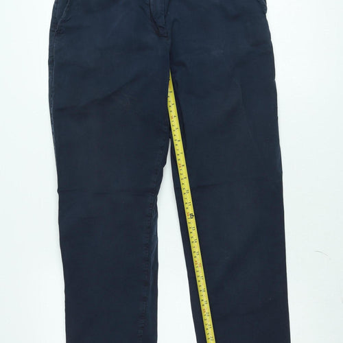 Marks and Spencer Men's Blue Regular Fit Chino Trousers Size 12
