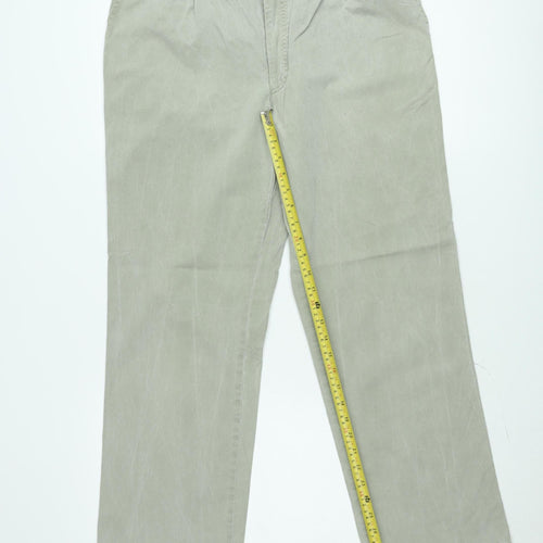 Brühl Classic Men's Beige Chino Trousers 36L Cotton Stretch