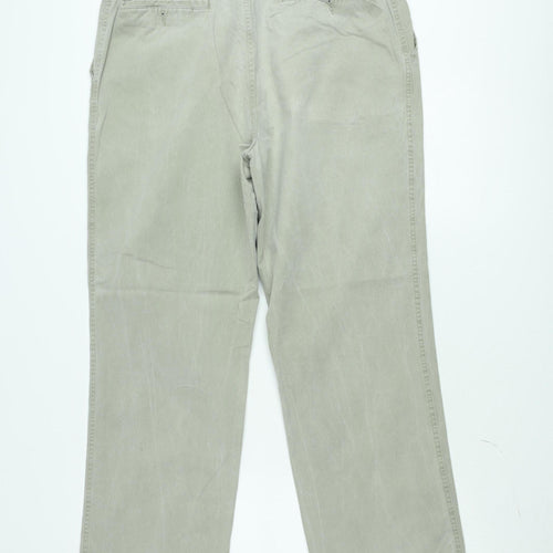 Brühl Classic Men's Beige Chino Trousers 36L Cotton Stretch