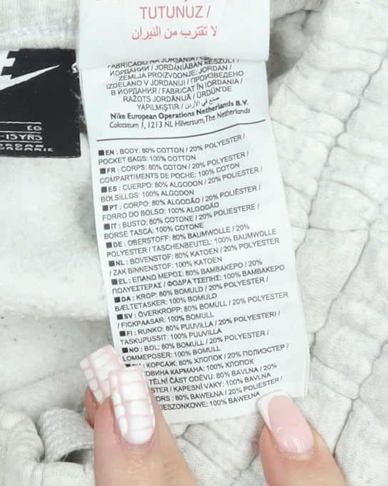 Nike Teens Grey XL Jogger Sweatpants 80% Cotton 20% Polyester