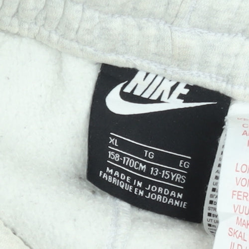 Nike Teens Grey XL Jogger Sweatpants 80% Cotton 20% Polyester