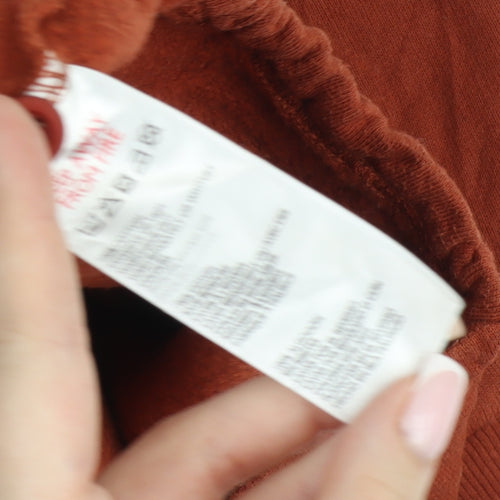 Urban Outfitters Womens Rust Henley Pullover Sweatshirt Small