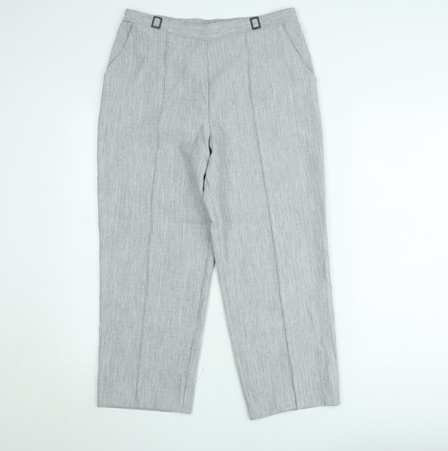 Marks and Spencer Women's Grey Size 12 Straight Trousers