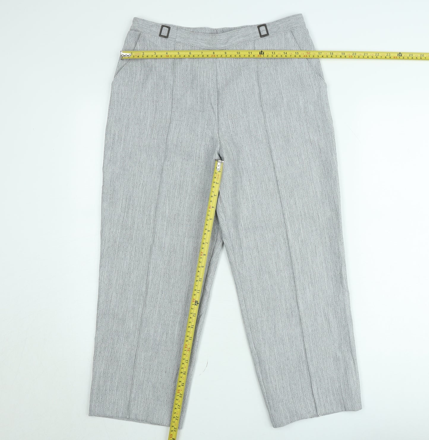 Marks and Spencer Women's Grey Size 12 Straight Trousers