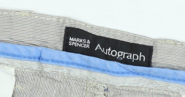 Marks and Spencer Autograph Men's Beige Linen Cargo Shorts Size L 36in