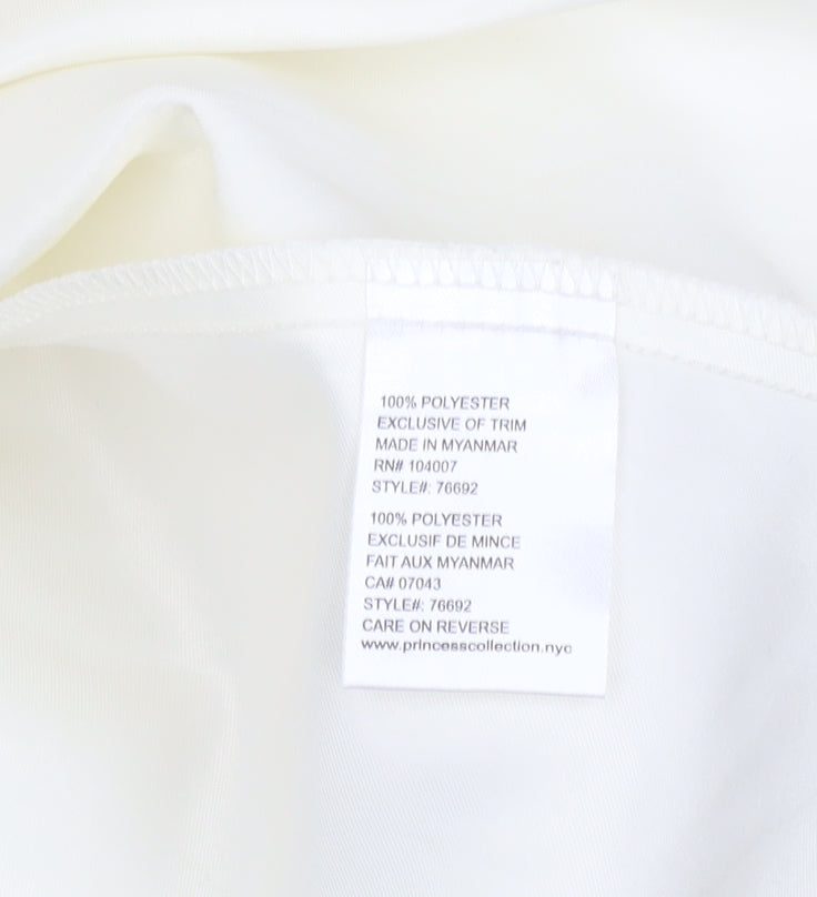 Couture Princess Girls Ivory Fit & Flare Party Dress Size 8 Years