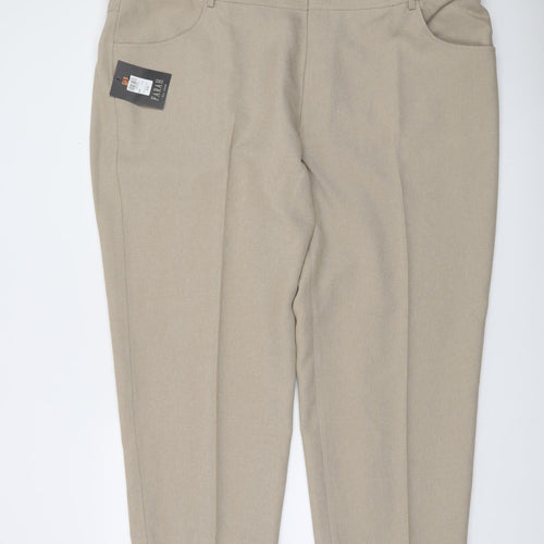 Farah Men's Beige Dress Pants Trousers 50W 29L Regular Fit