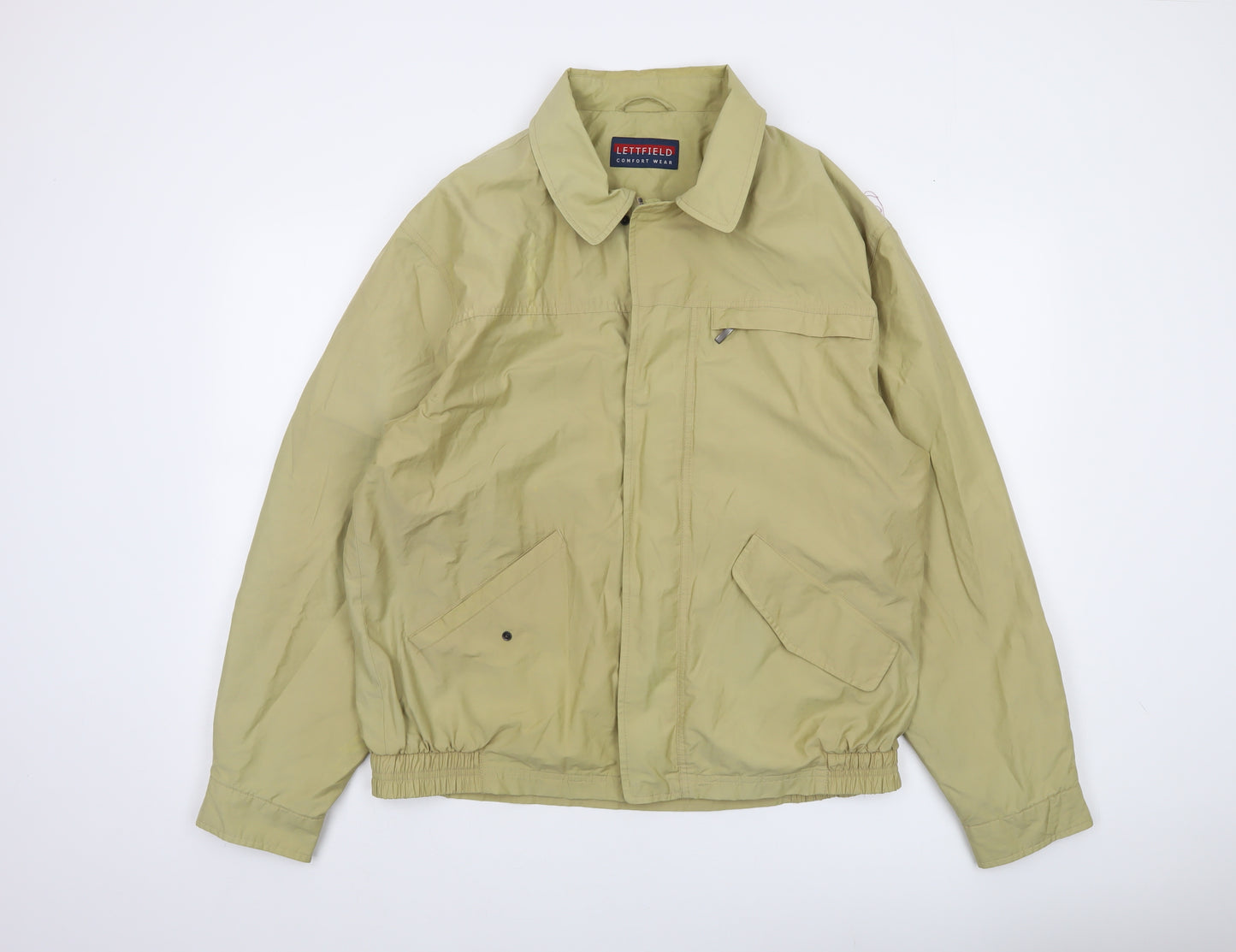 Lettfield Men's Beige Bomber Jacket Size 50 Regular Cotton Nylon