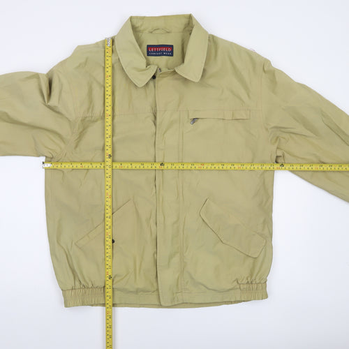Lettfield Men's Beige Bomber Jacket Size 50 Regular Cotton Nylon