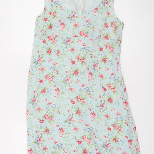 Pomodoro Womens Multicoloured Floral Sleeveless Knee Length Shift Dress Size 14
