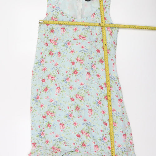 Pomodoro Womens Multicoloured Floral Sleeveless Knee Length Shift Dress Size 14