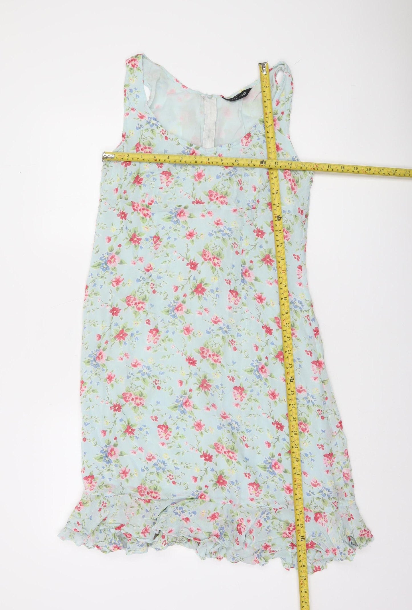 Pomodoro Womens Multicoloured Floral Sleeveless Knee Length Shift Dress Size 14