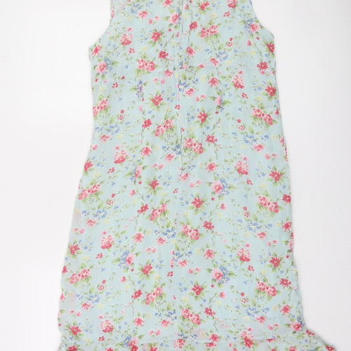 Pomodoro Womens Multicoloured Floral Sleeveless Knee Length Shift Dress Size 14