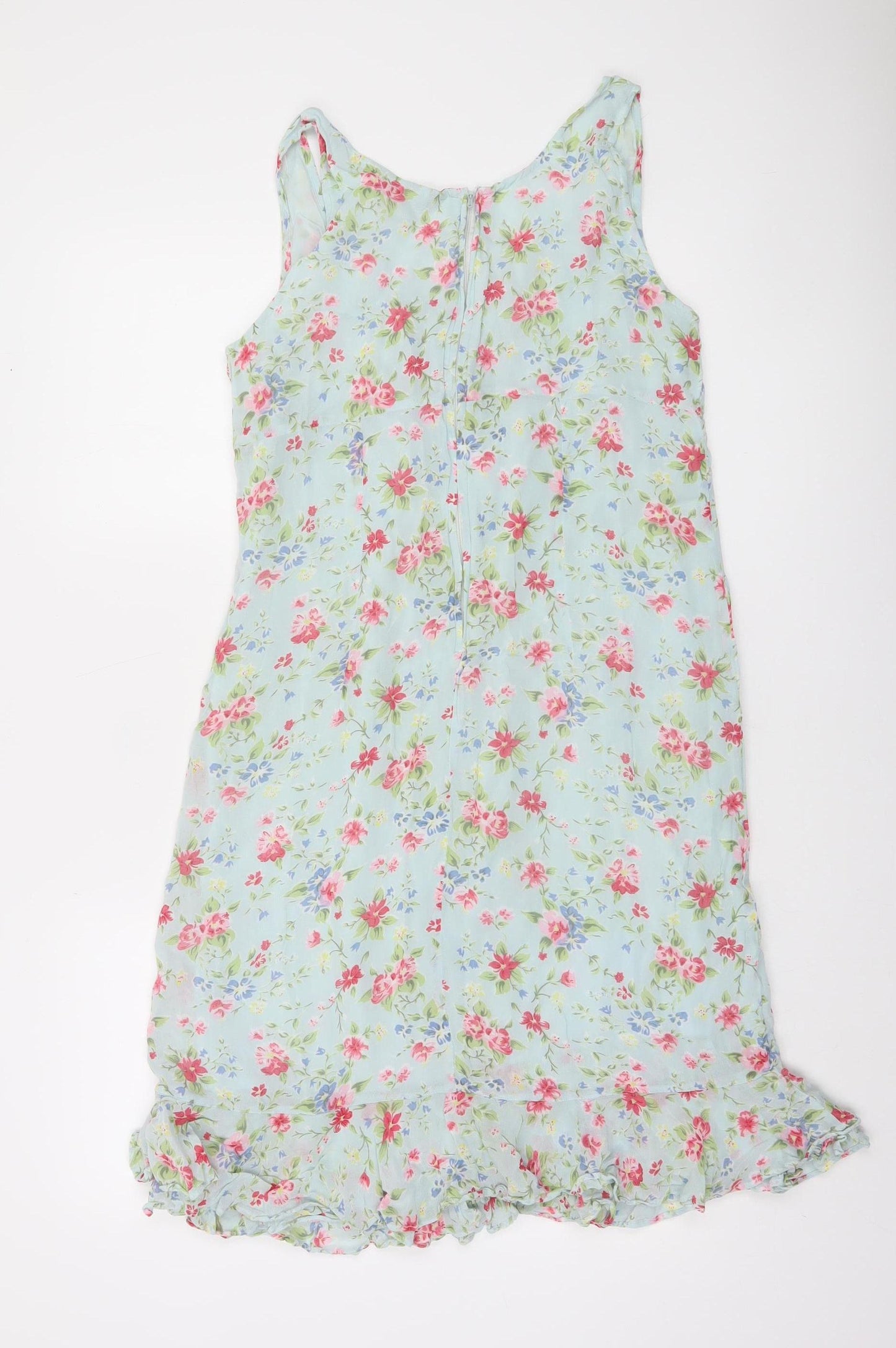 Pomodoro Womens Multicoloured Floral Sleeveless Knee Length Shift Dress Size 14