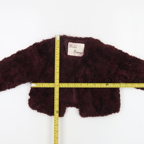 Dunnes Stores Girls Brown Faux Fur Cropped Jacket Age 4 Years
