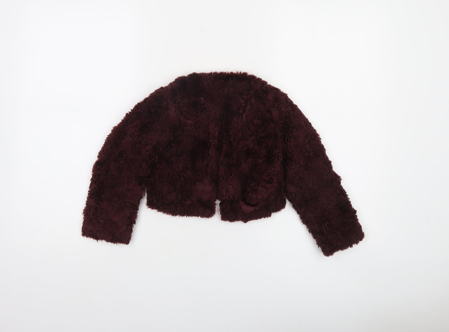 Dunnes Stores Girls Brown Faux Fur Cropped Jacket Age 4 Years