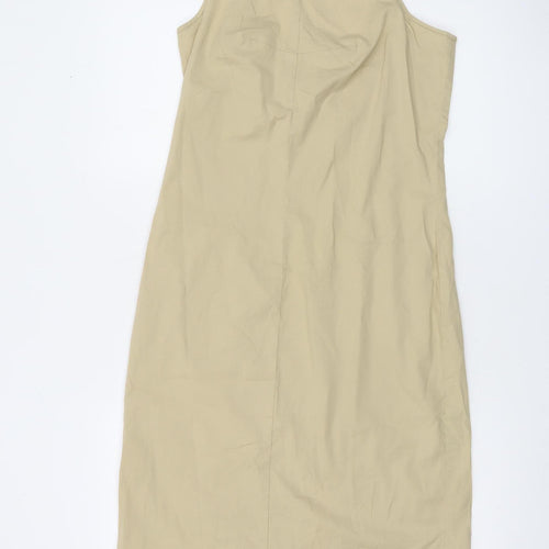 United Colors of Benetton Women Beige M Midi Slip Dress