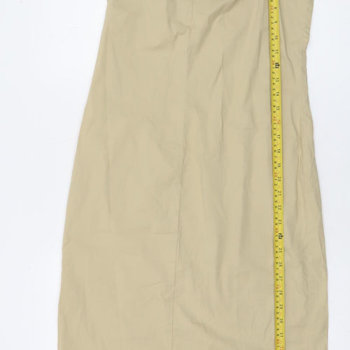 United Colors of Benetton Women Beige M Midi Slip Dress