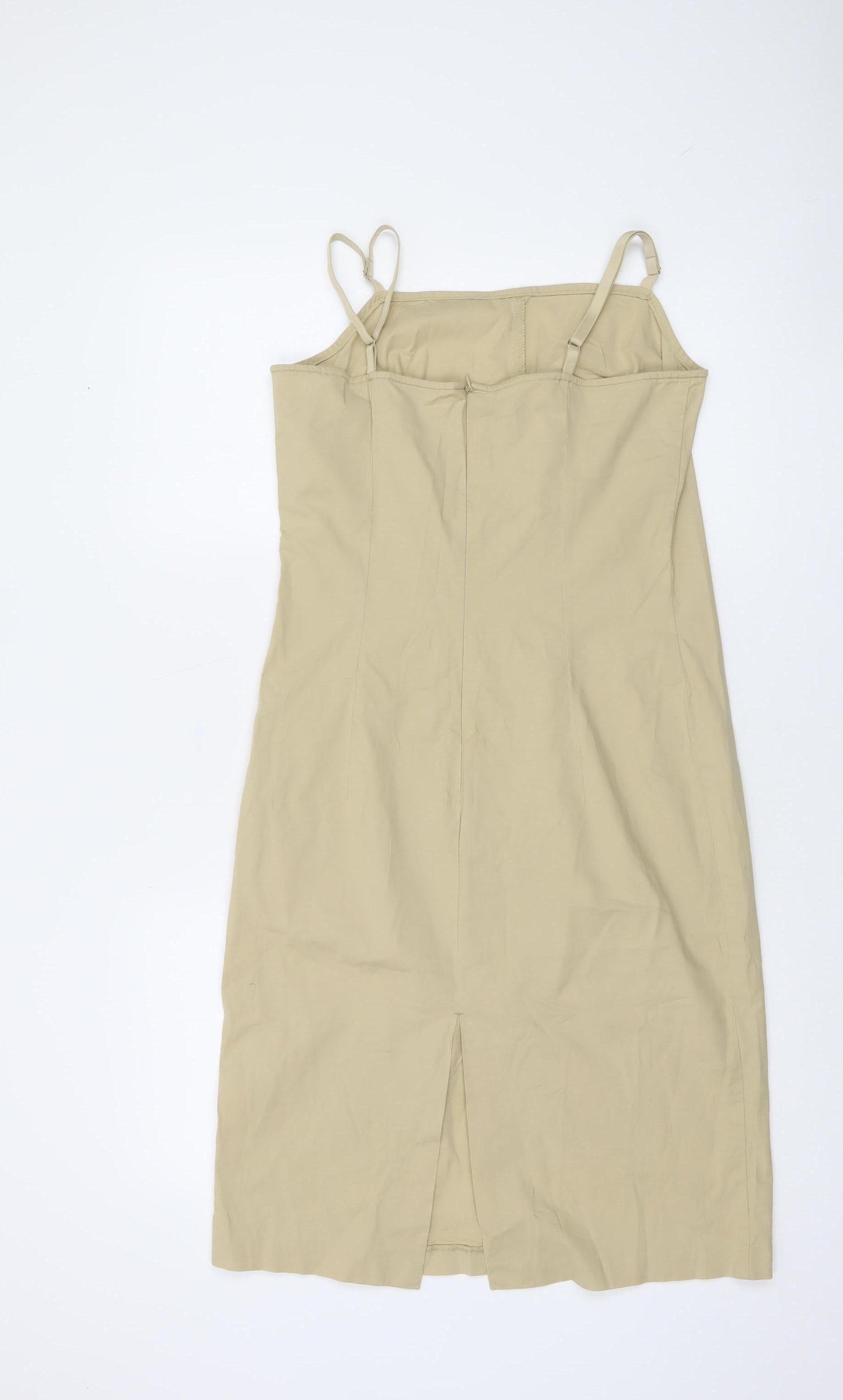 United Colors of Benetton Women Beige M Midi Slip Dress