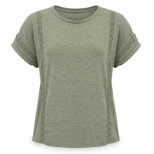 Dunnes Women's Green Short Sleeve Cotton Blend T-Shirt Size S