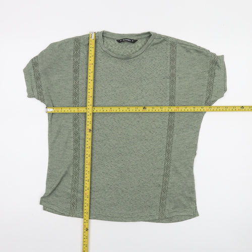 Dunnes Women's Green Short Sleeve Cotton Blend T-Shirt Size S