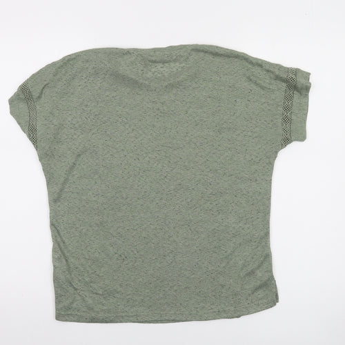 Dunnes Women's Green Short Sleeve Cotton Blend T-Shirt Size S