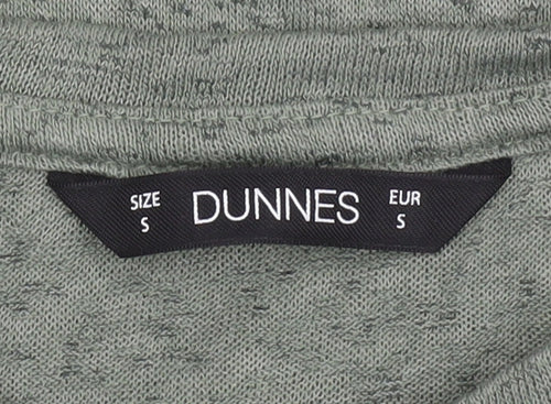Dunnes Women's Green Short Sleeve Cotton Blend T-Shirt Size S