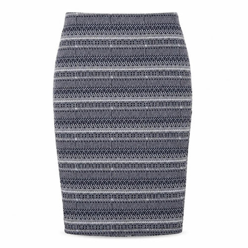 Zara Women Blue Geometric Knit Pencil Skirt Size 10