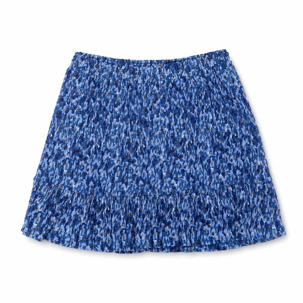 MNG Womens Blue Pleated Floral Short Skirt Size M