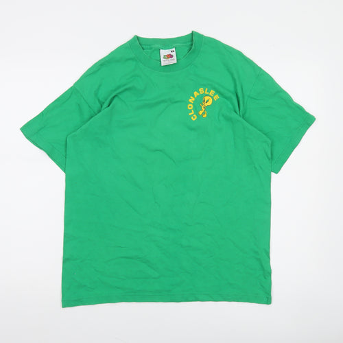 Fruit of the Loom Men's Green Tweety Bird Clonaslee Graphic T-Shirt Size M