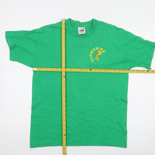 Fruit of the Loom Men's Green Tweety Bird Clonaslee Graphic T-Shirt Size M