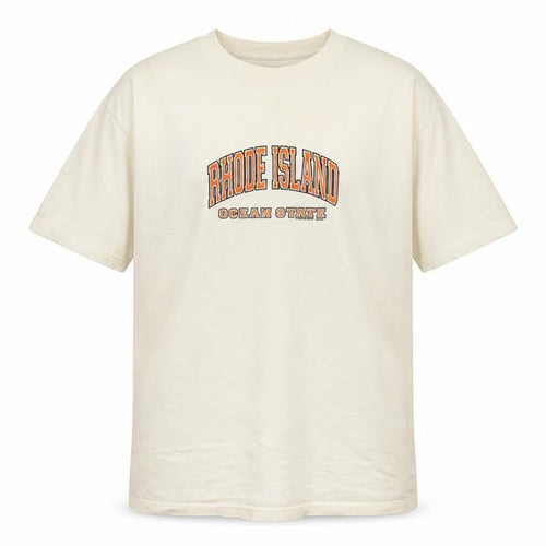 Gold Basics Label Men's Beige Rhode Island Graphic T-Shirt Size L