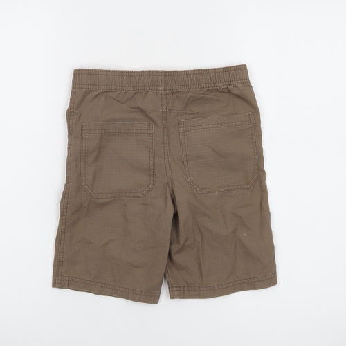 Cherokee Boys Brown Cargo Shorts 6-7 Years Elastic Waist Cotton Twill