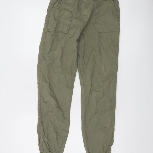 New Look Boys Green Cotton Joggers Age 12 Regular Fit Casual Trousers