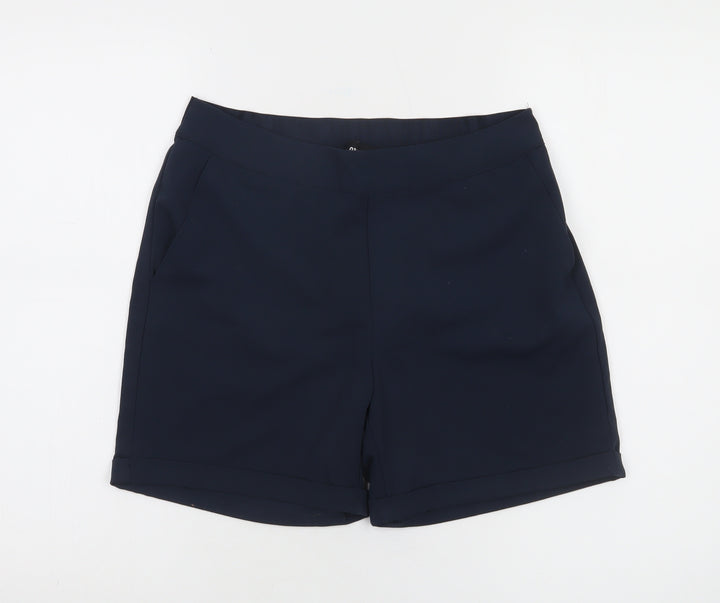 Object Women Navy Blue Chino Shorts Size 8 Regular Fit