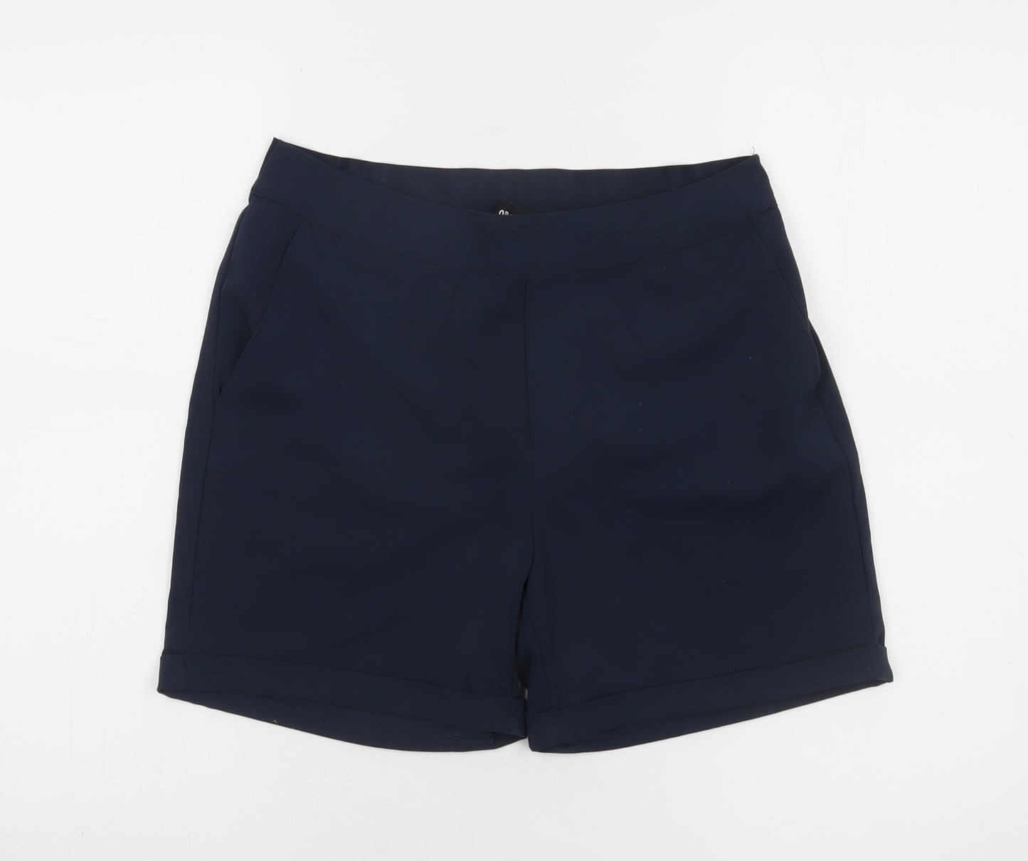 Object Women Navy Blue Chino Shorts Size 8 Regular Fit
