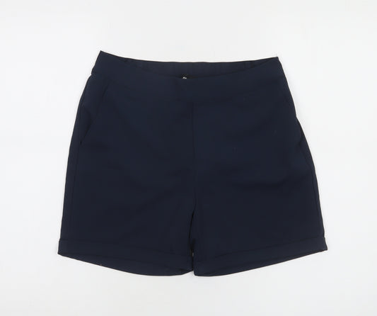 Object Women Navy Blue Chino Shorts Size 8 Regular Fit