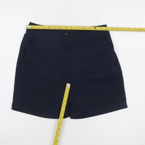 Object Women Navy Blue Chino Shorts Size 8 Regular Fit