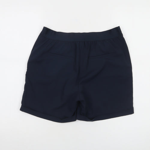 Object Women Navy Blue Chino Shorts Size 8 Regular Fit