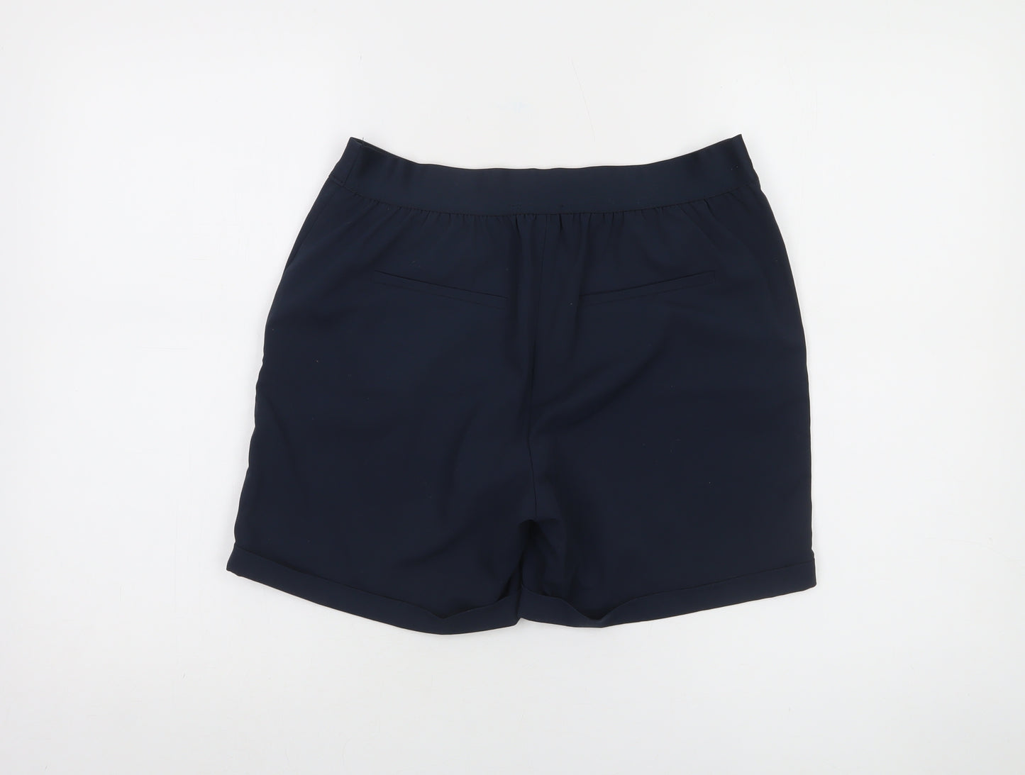 Object Women Navy Blue Chino Shorts Size 8 Regular Fit