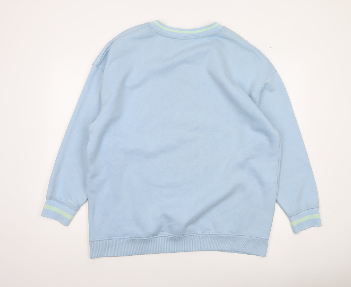 Primark Women Blue V-Neck Alaska USA Graphic Sweatshirt Size M