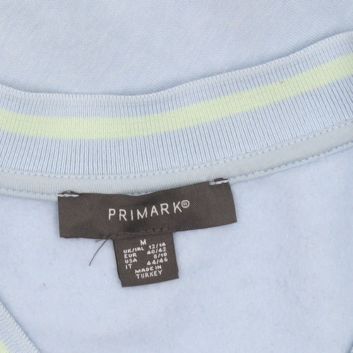 Primark Women Blue V-Neck Alaska USA Graphic Sweatshirt Size M