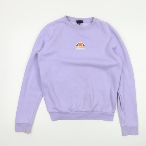 Ellesse Women's Purple Crew Neck Pullover Sweatshirt UK 8