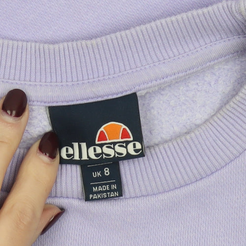 Ellesse Women's Purple Crew Neck Pullover Sweatshirt UK 8