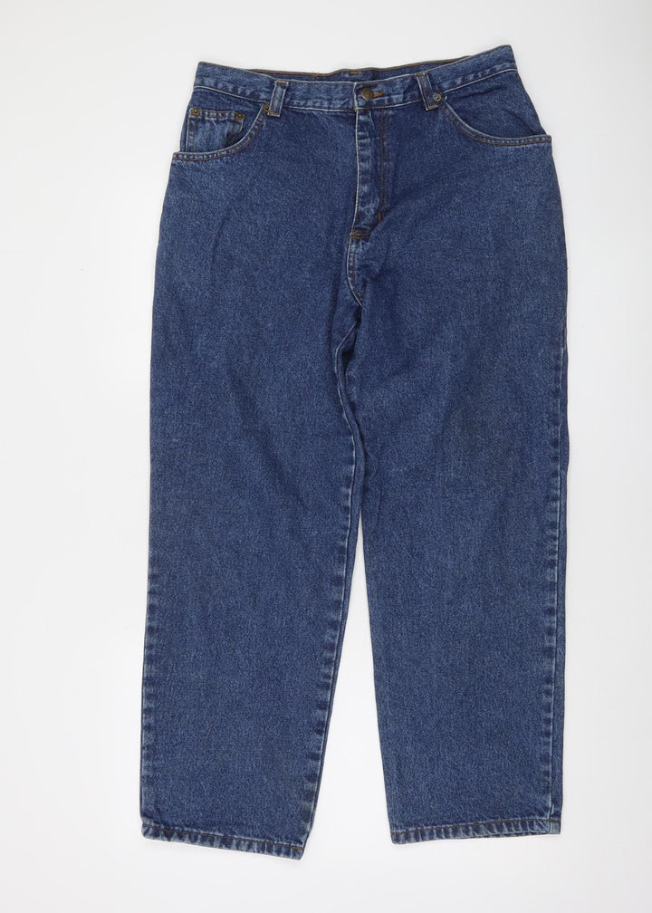 Stag Men's Blue Straight 100% Cotton Jeans Size 36x29 Heavy Duty Denim