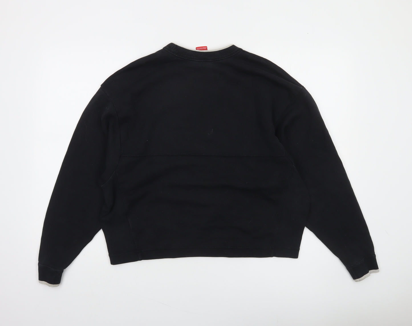 Nike Womens Black Small Pullover Sweatshirt Cotton Blend Crew Neck