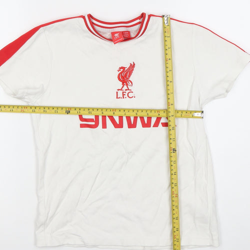 Liverpool FC Boys White Red YNWA Jersey T-Shirt 9-10 Years