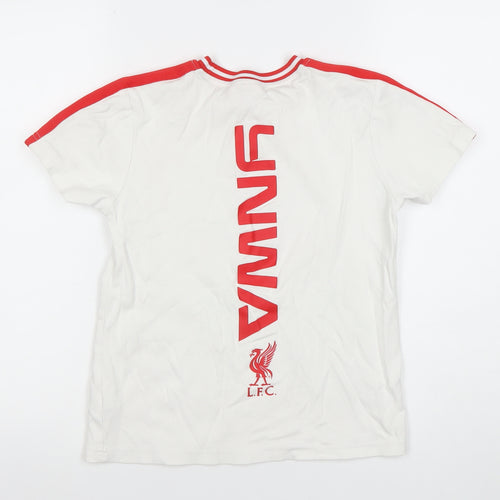 Liverpool FC Boys White Red YNWA Jersey T-Shirt 9-10 Years