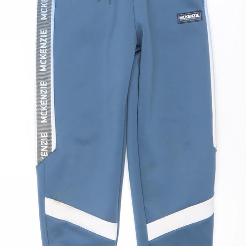 McKenzie Boys Blue 10-12 Years Jogger Trousers with Side Stripe