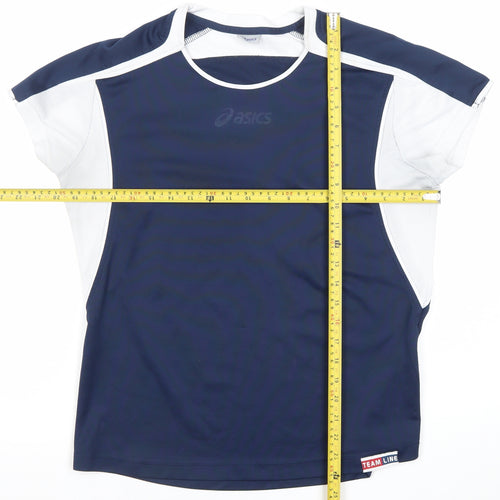 Asics Boys Blue Short Sleeve Athletic Jersey T-Shirt Size 7X